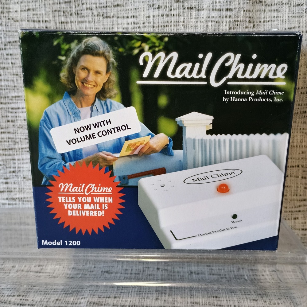 Mail Chime Hanna Product 1200 Wireless Mailbox Alert System Volume Control White